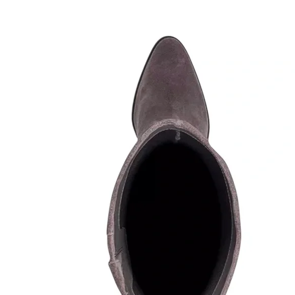 Marc Fisher LTD Gray Suede Tall Boots – Size 7M – Block Heel - Picture 10 of 15